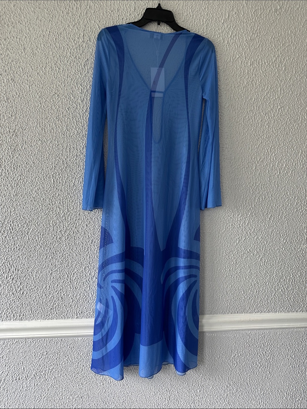 Caroline Constas Two-Tone Blue Long-Sleeve cover up Dress NWT - Picture 6 of 17